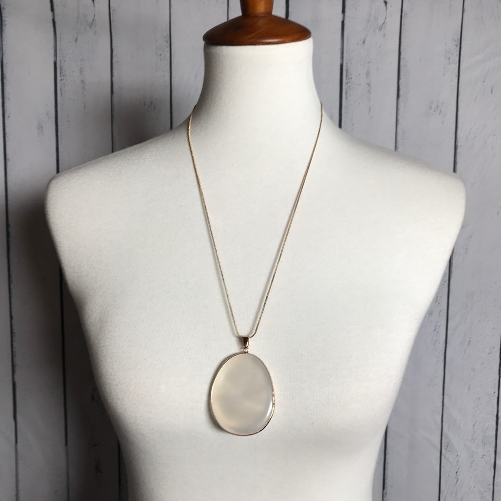 Stunning White Stone Gold Necklace